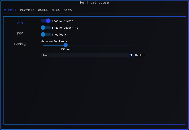 Hell Let Loose Aimbot Menu